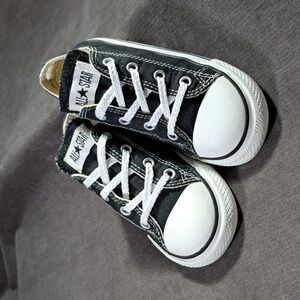 Converse Chuck Taylor All Star Classic Ox Black Lace Up Sneakers G US 9 Toddler